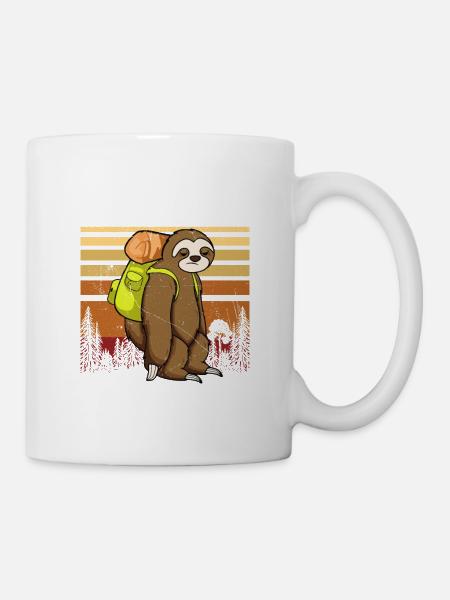 Faultier Wanderteam Wir werden dort ankommen, wenn wir - Tasse - Weiß