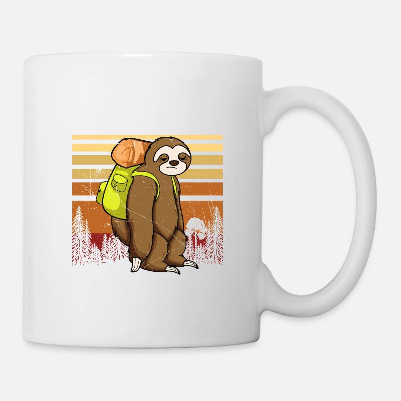 Faultier Wanderteam Wir werden dort ankommen, wenn wir - Tasse - Weiß