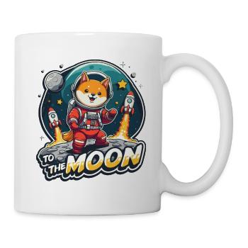 WIR FLIEGEN ZUM MOND - Tasse - Weiß - Rechts