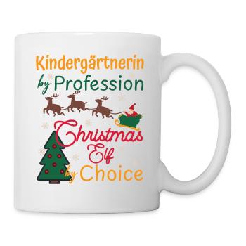 Kindergarten Teacher Christmas Xmas Elf Kindergarten - Mug - white - Right