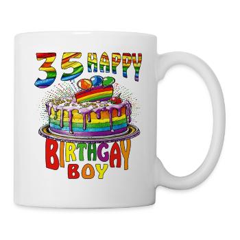 TORTE 35 HAPPY BIRTHGAY BOY - Mug - white - Right