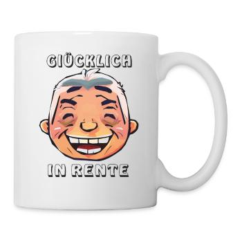 RENTNER GLÜCKLICH IN RENTE - Tasse - Weiß - Rechts
