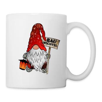 Bau Wichtel – Bauarbeiter Gnome - Tasse - Weiß - Rechts