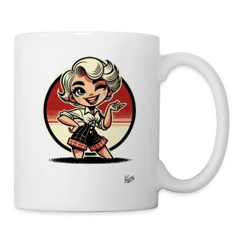Blonde Süße Lady – Frech und Stark - Tasse - Weiß - Rechts