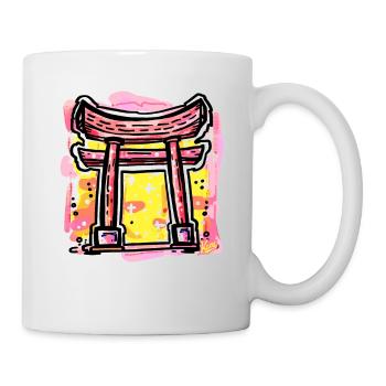 Japanisches Tori-Tor - Tasse - Weiß - Rechts