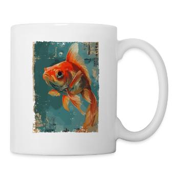 Poisson rouge japonais - Mug blanc - blanc - Droite