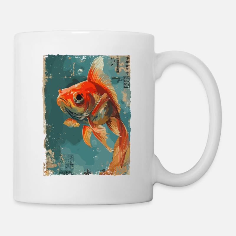 Japanischer Goldfisch - Tasse - Weiß
