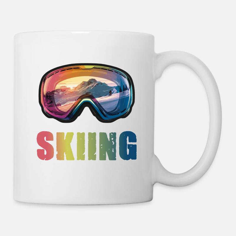 Masque de ski Ski Ski - Mug blanc - blanc