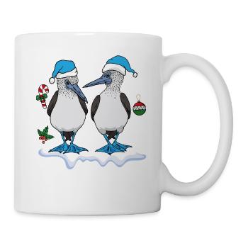 Blaufußtölpel Weihnachten - Tasse - Weiß - Rechts