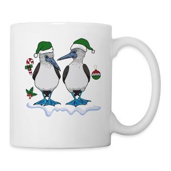 Blue-footed boobies seabirds Christmas - Mug - white - Right