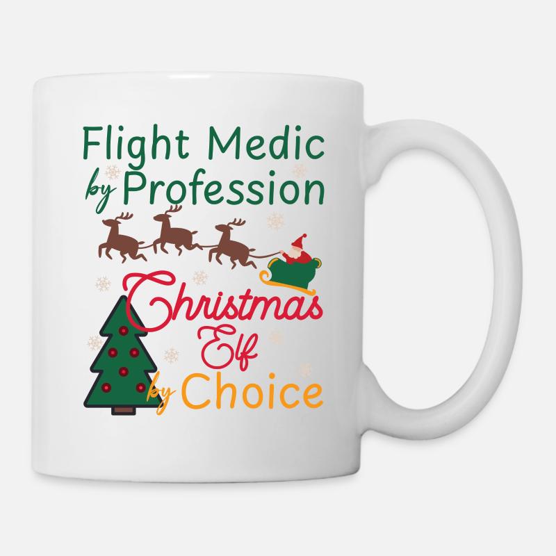 Flight Paramedic Christmas Elf Luftrettung Xmas - Tasse - Weiß