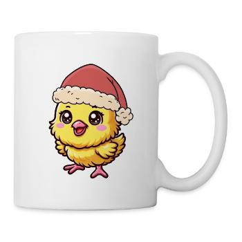 Père Noël Poulet poussin Poulets Volaille - Mug blanc - blanc - Droite