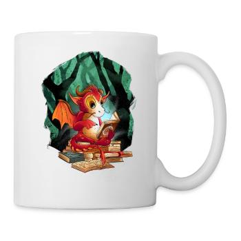Dragon Dragon Child Kids Mythical Creature Fairy Tale - Mug - white - Right