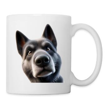 Tête de chien 2 - Mug blanc - blanc - Droite