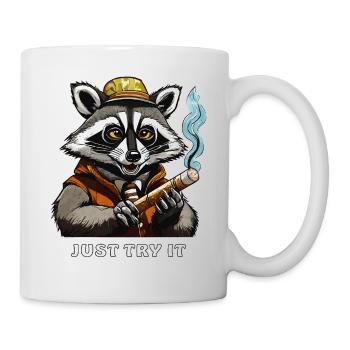 WASCHBÄR JOINT JUST TRY IT - Tasse - Weiß - Rechts