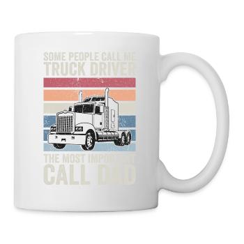 some people call me truck driver - Mug - white - Right