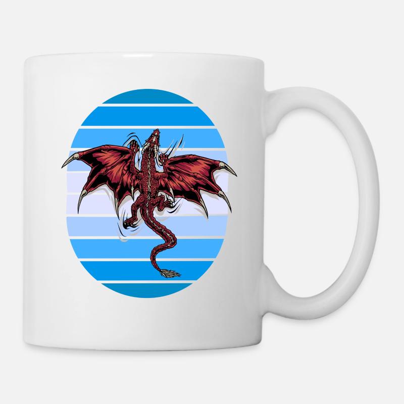 mystisch Drache Drachen - Tasse - Weiß