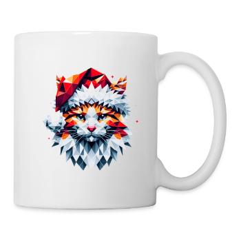 Polygon Design - Cat Cat with Santa Hat - Mug - white - Right