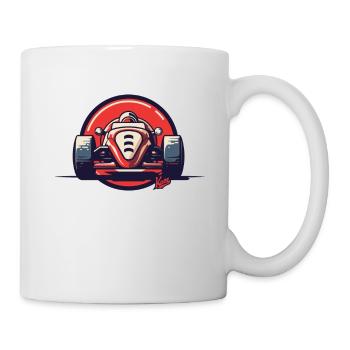 Simple retro racing car - Mug - white - Right