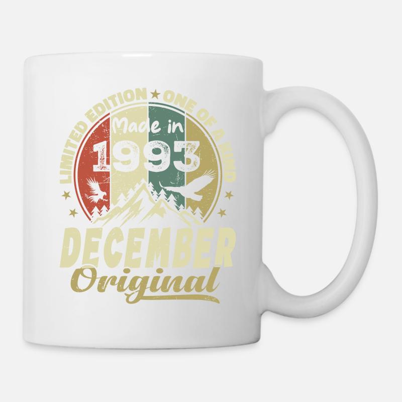 Vintage Retro Geburtstagsgeschenk - Dezember 1993 - Tasse - Weiß