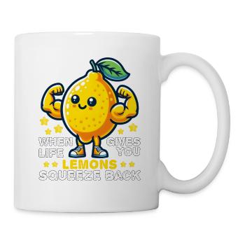 QUAND LA VIE VOUS DONNE DES CITRONS PRESSÉS - Mug blanc - blanc - Droite