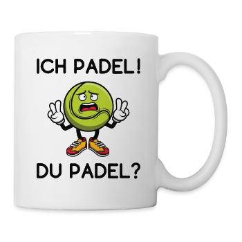 ICH PADEL DU PADEL Padeltennis Padelsport Spieler - Tasse - Weiß - Rechts
