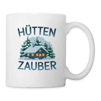 Hüttenzauber Hütte in den Bergen Berge Winter - Tasse - Weiß - Rechts