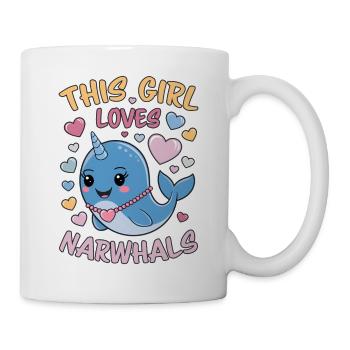 Narwal Spruch Narwale Lustiges Narwal Geschenk - Tasse - Weiß - Rechts