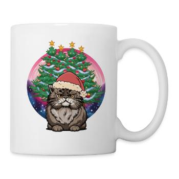 Christmas Katze Nikolaus Weihnachtsmann Xmas Santa - Tasse - Weiß - Rechts