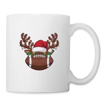 Reindeer Football Christmas Design - Mug - white - Right