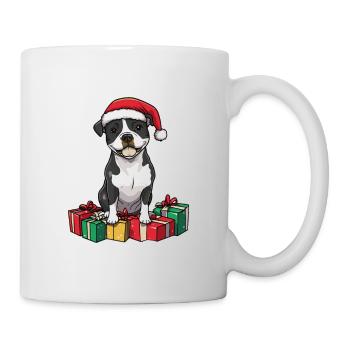Staffordshire Bull Terrier Chien Noël - Mug blanc - blanc - Droite