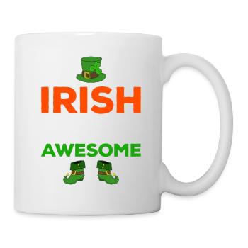 Happy St. Patrick's Day Kleeblätter - Tasse - Weiß - Rechts