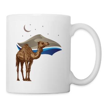 Magie du désert – Chameau sous les étoiles - Mug blanc - blanc - Droite