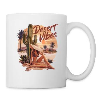 Sonnenuntergang Desert Vibes Urlaub Abenteuer - Tasse - Weiß - Rechts