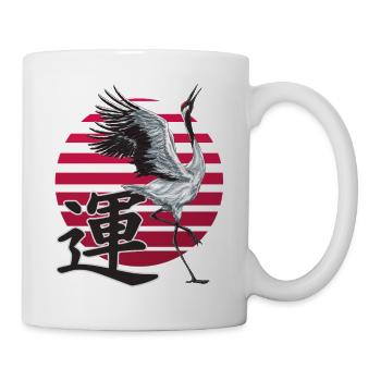 Grue de la Fortune – Style Japonais - Mug blanc - blanc - Droite