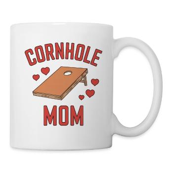 Cornhole Saying Mom Funny Cornhole Gift - Mug - white - Right