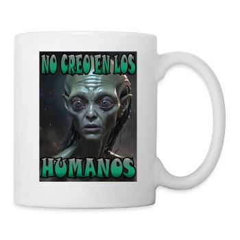 Je ne crois pas aux humains - Mug blanc - blanc - Droite