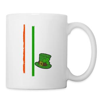 Happy St. Patrick's Day Kleeblätter - Tasse - Weiß - Rechts