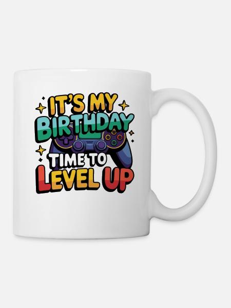 Birthday Boy Time to Level Up Birthday Gamer Boys - Mug blanc - blanc