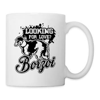 Borzoi Looking For Love - Mug - white - Right