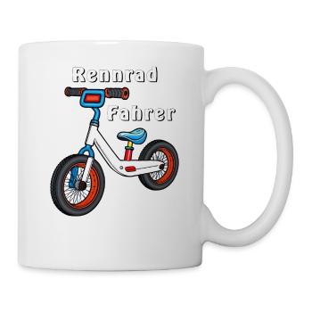 LAUFRAD Rennrad Fahrer - Tasse - Weiß - Rechts