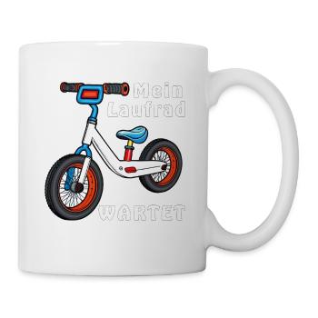 Mein Laufrad WARTET - Tasse - Weiß - Rechts