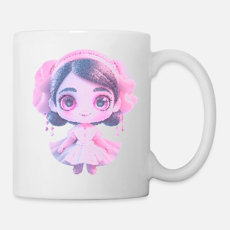 niedliche Charakter - Tasse - Weiß