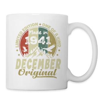 Vintage Cadeau Anniversaire Rétro - Décembre 1941 - Mug blanc - blanc - Droite
