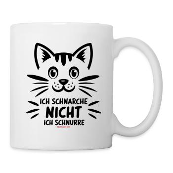 Ich schnarche nicht Ich schnurre - Tasse - Weiß - Rechts