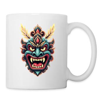 Aztekische Krieger Maske Maya Kultur Antike - Tasse - Weiß - Rechts