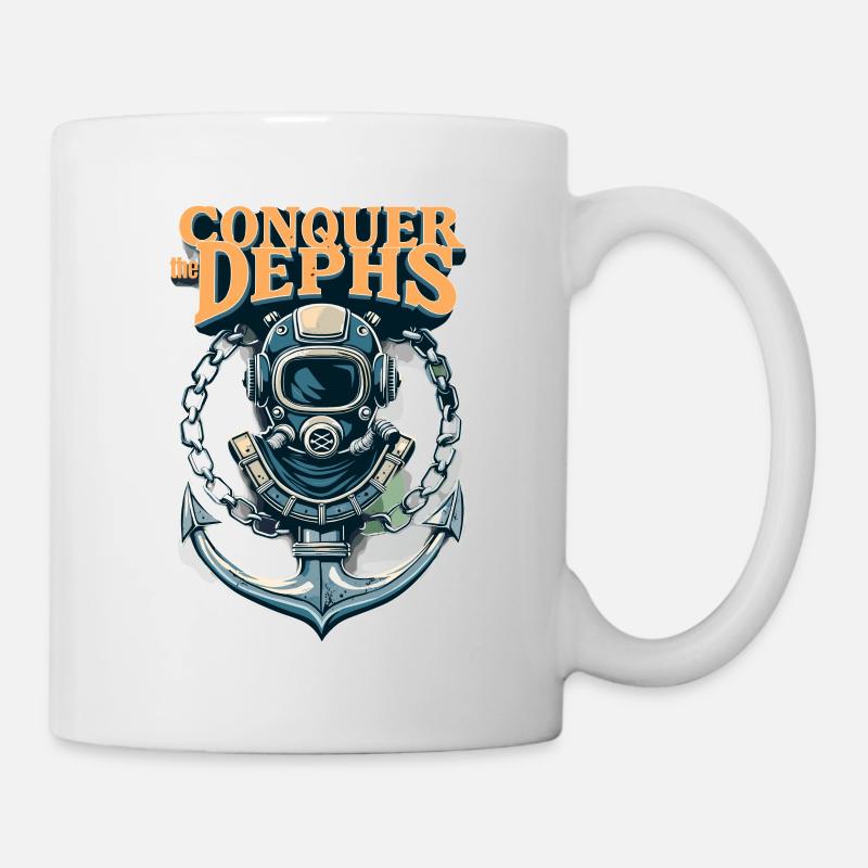 Conquer The Dephs - Tasse - Weiß
