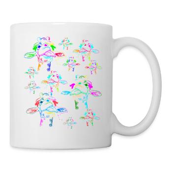 Girafes arc-en-ciel Girafe Enfants Enfant Zoo Animaux - Mug blanc - blanc - Droite