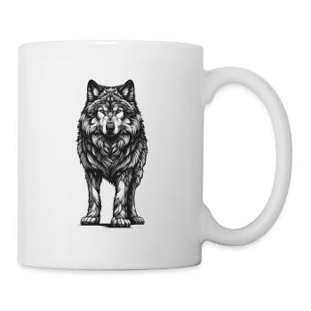 Halloween Wolf Wölfe mystisch - Tasse - Weiß - Rechts