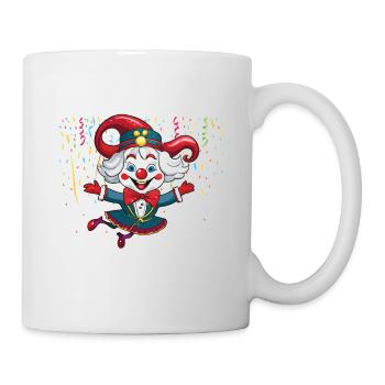 Karneval Kostüm Fasching Fastnacht - Tasse - Weiß - Rechts